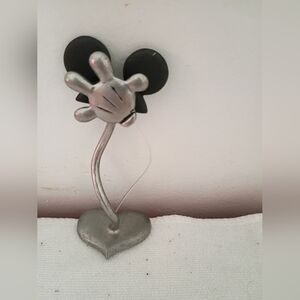 Mickey Mouse Charming Silver and Black Magnetic Picture Holder/Stand.